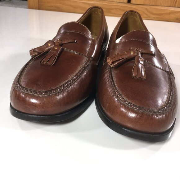 Cole Haan Slip On Tassel Loafers Mens Size 12 M Brown Leather C06982 main image 5
